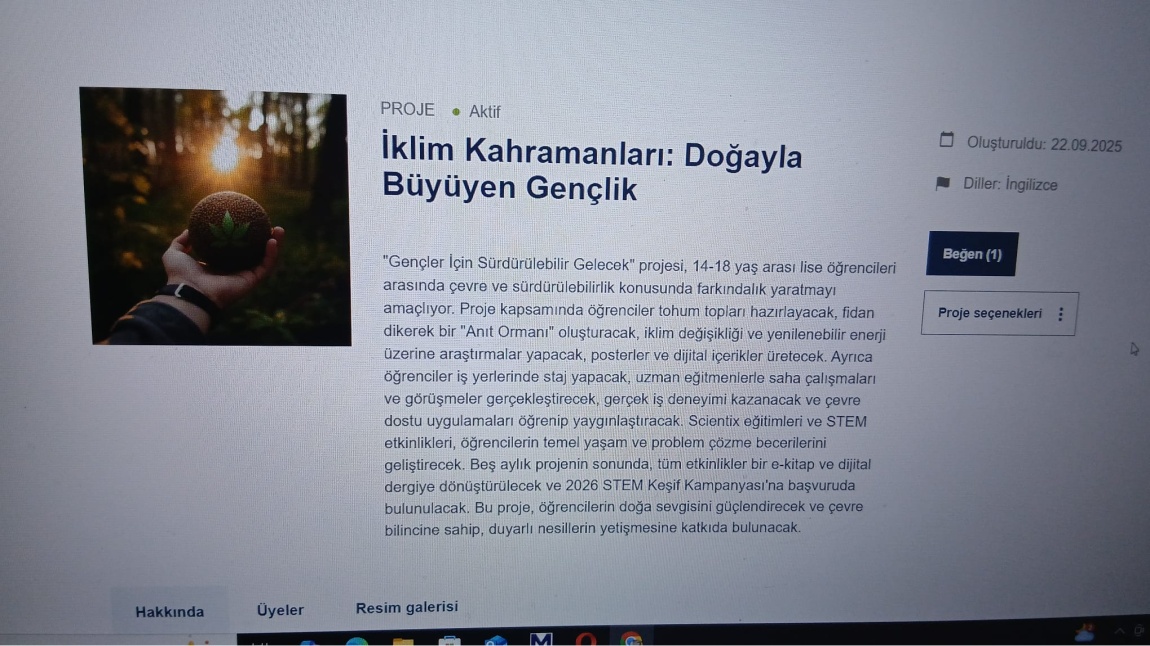 İKLİM KAHRAMANLARI:DOĞAYLA BÜYÜYEN GENÇLİK 
